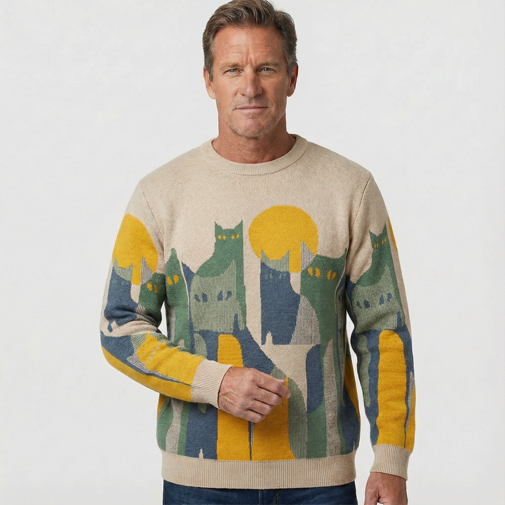 Bella Kat - Mondbeschienener Katzenpullover