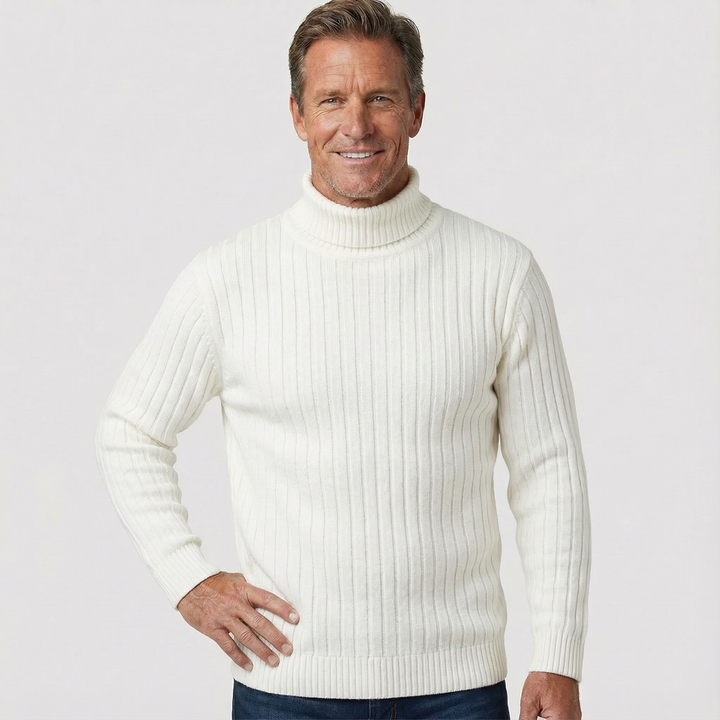 Andreas - Pullover aus Rippstrick mit Rollkragen