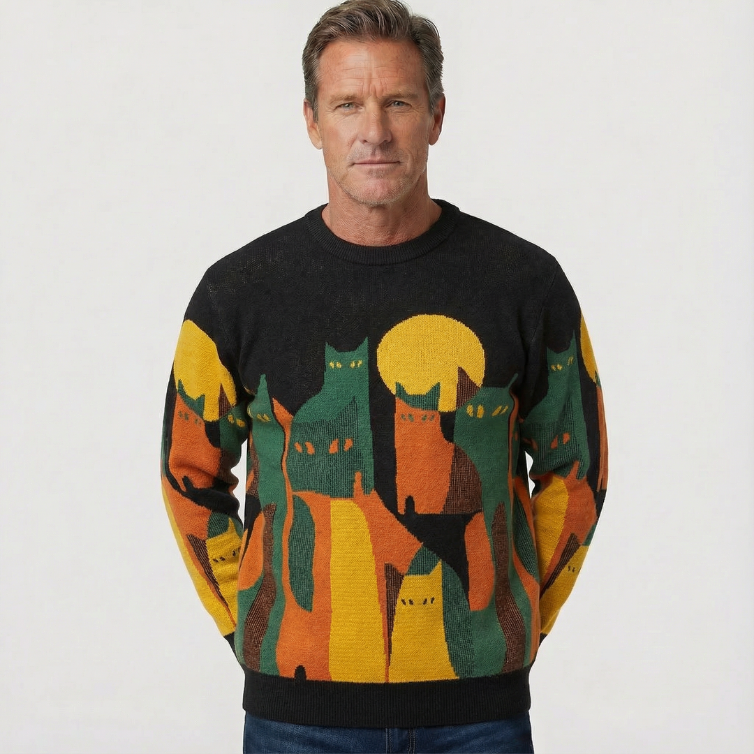 Bella Kat - Mondbeschienener Katzenpullover