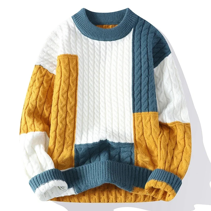 Lässiger Color-Block-Pullover