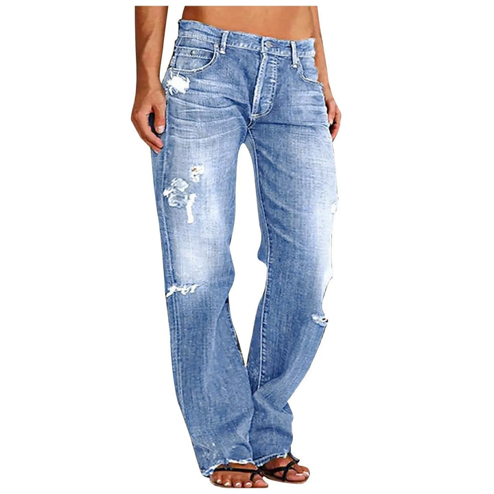 Amara - Zerrissene Jeans mit weitem Bein